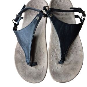 Vionic Black Sandals with Adjustable‎ Straps